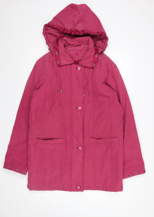 Womens UK Size S Astraka Pink Parka Coat