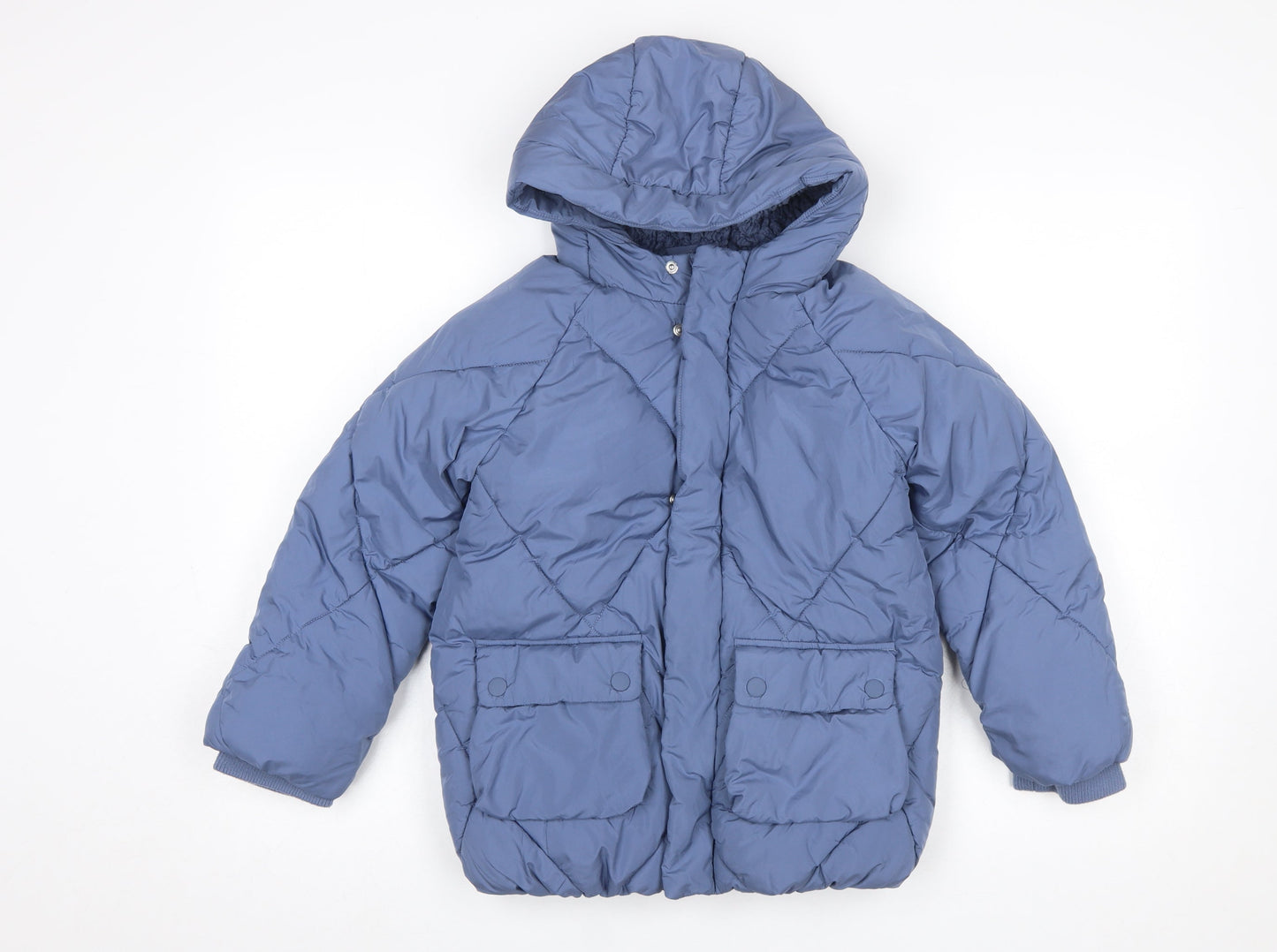 Boys UK Size 6-7 Years Marks and Spencer Blue Puffer Jacket