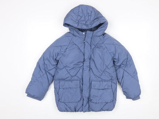 Boys UK Size 6-7 Years Marks and Spencer Blue Puffer Jacket