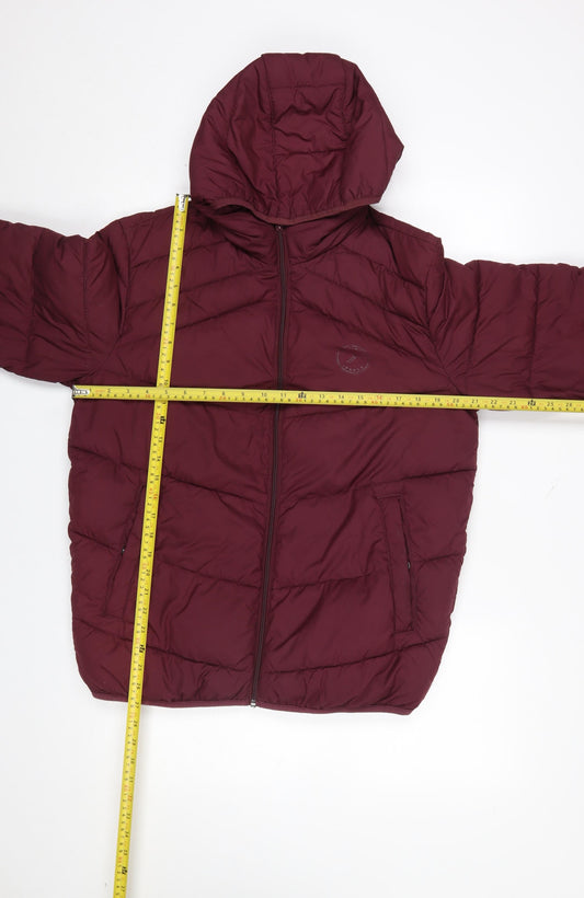 Mens UK Size M JACK & JONES Red Puffer Jacket