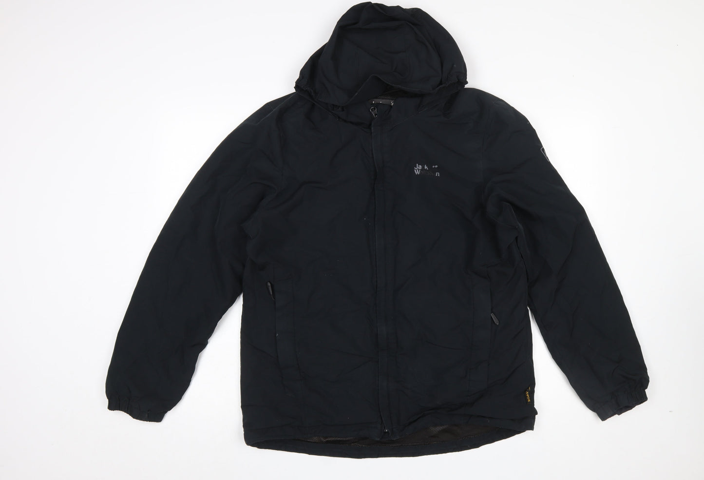 Mens UK Size M Jack Wolfskin Black Rain Coat