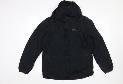Mens UK Size M Jack Wolfskin Black Rain Coat