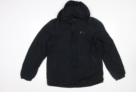 Mens UK Size M Jack Wolfskin Black Rain Coat