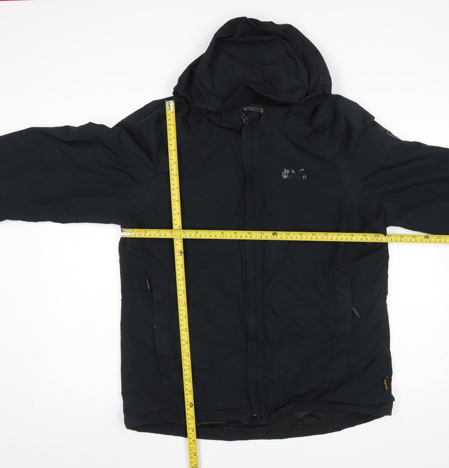 Mens UK Size M Jack Wolfskin Black Rain Coat