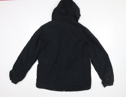 Mens UK Size M Jack Wolfskin Black Rain Coat