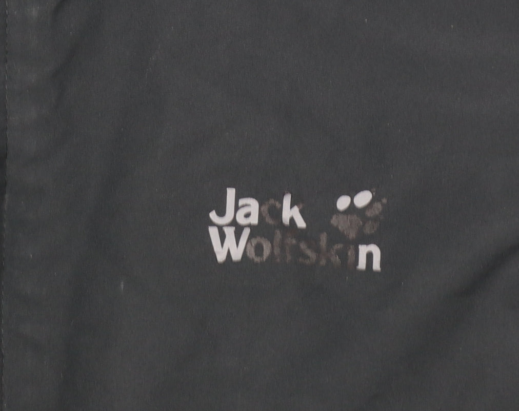 Mens UK Size M Jack Wolfskin Black Rain Coat