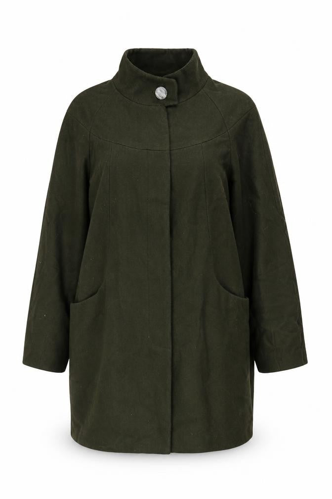 Womens UK Size 16 F&F Green Overcoat