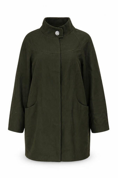 Womens UK Size 16 F&F Green Overcoat