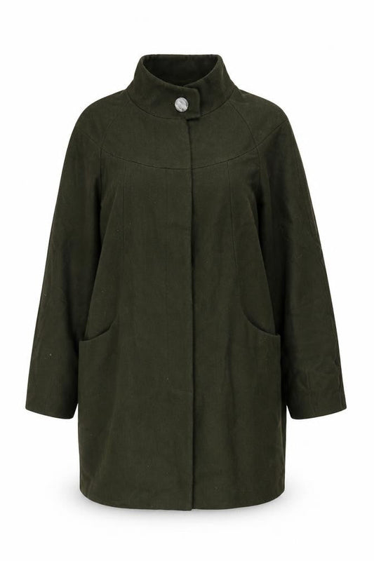 Womens UK Size 16 F&F Green Overcoat