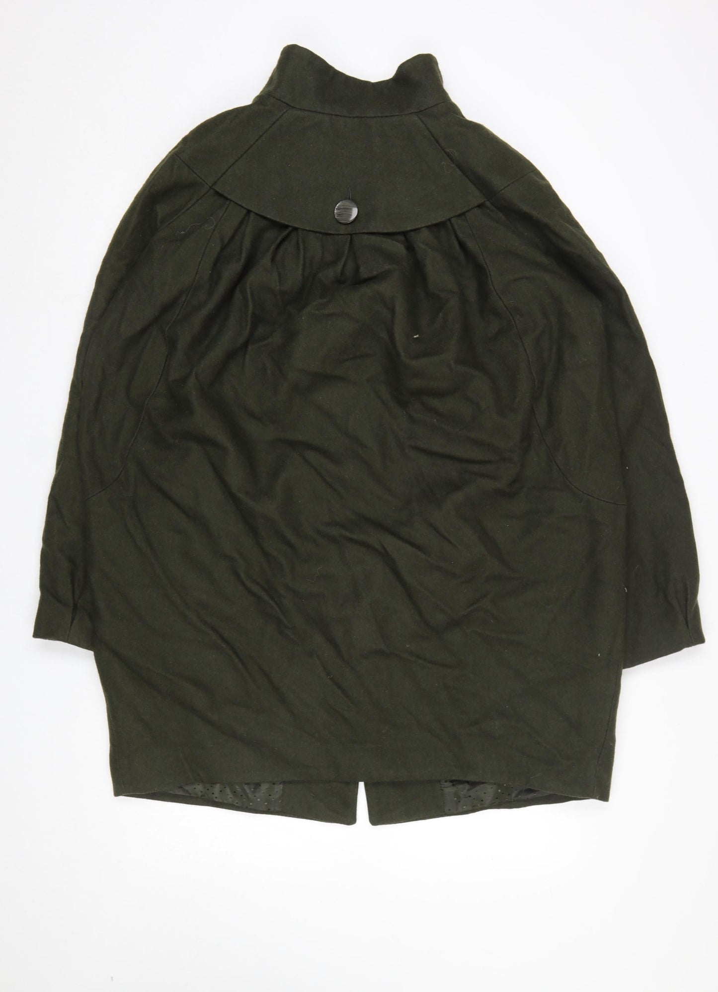 Womens UK Size 16 F&F Green Overcoat