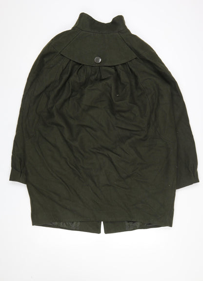 Womens UK Size 16 F&F Green Overcoat