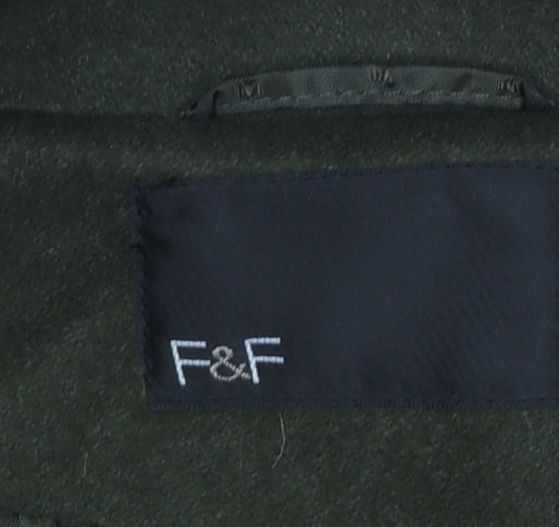 Womens UK Size 16 F&F Green Overcoat