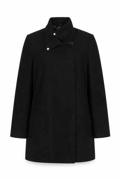 Womens UK Size 12 Mango Black Overcoat