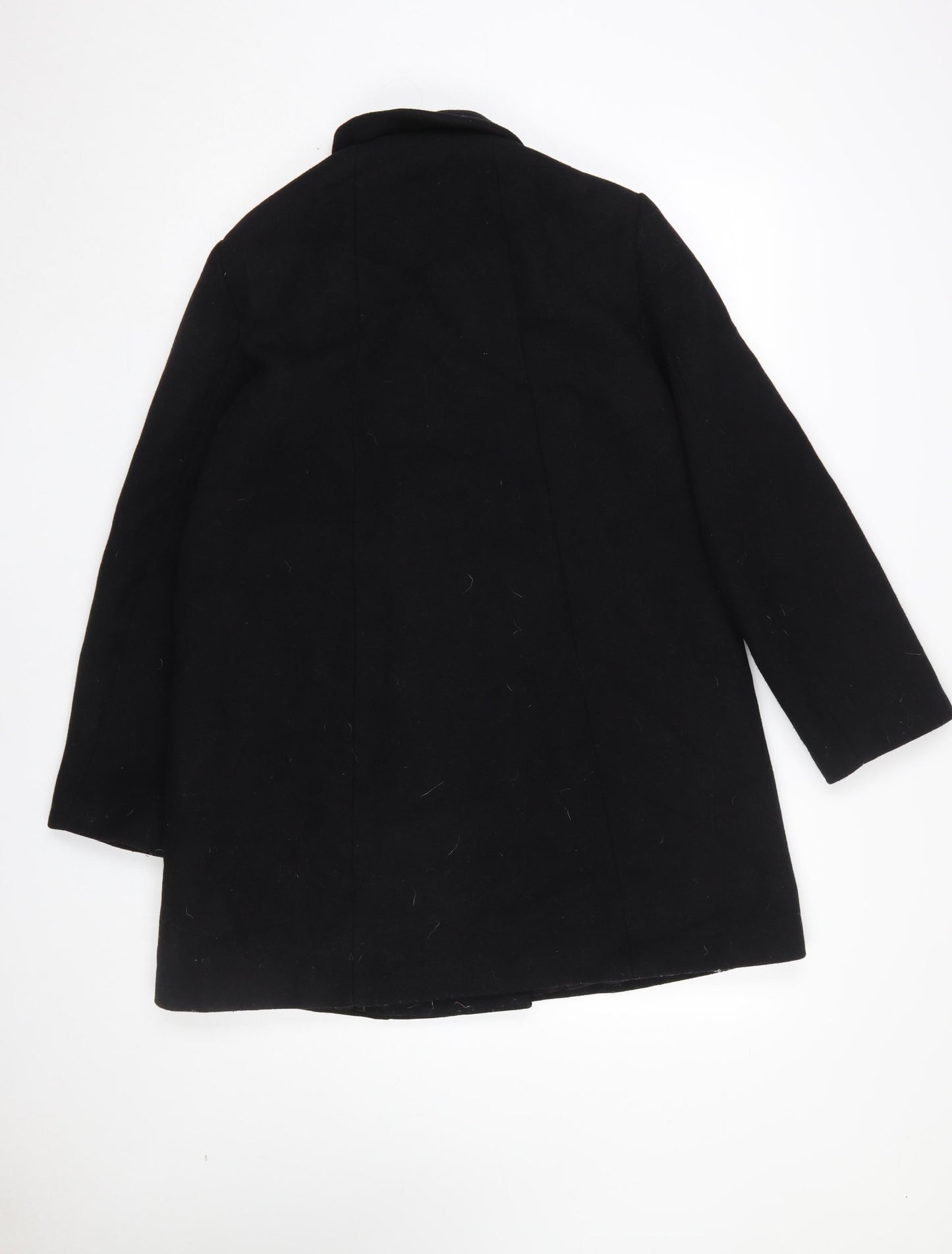 Womens UK Size 12 Mango Black Overcoat