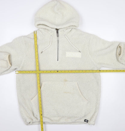 Mens UK Size XL Dickies Ivory 1/2 Zip Hoodie