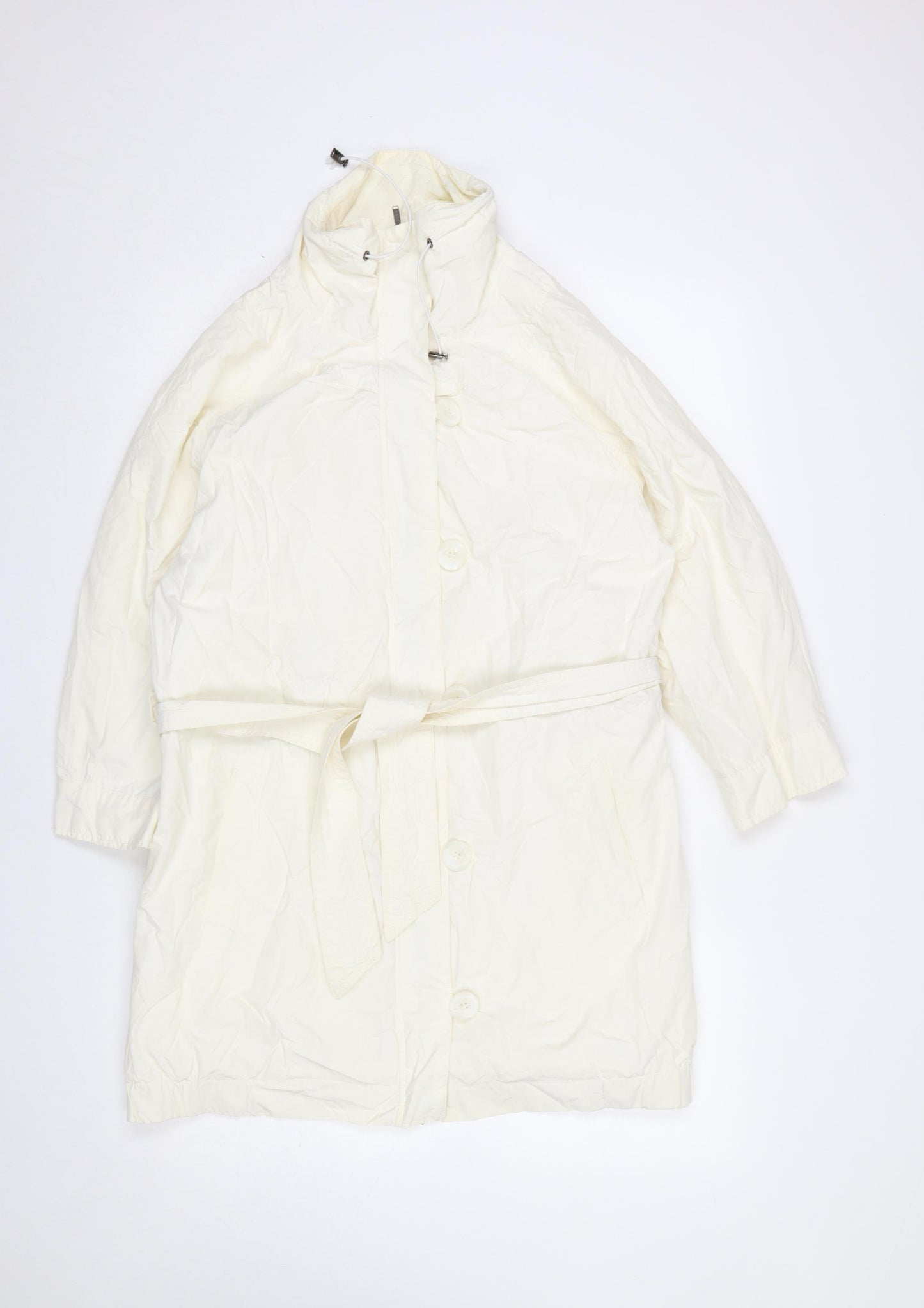 Womens UK Size 14 Laura Clement La Redoute Création Ivory Rain Coat