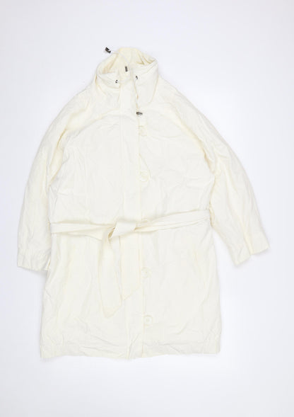 Womens UK Size 14 Laura Clement La Redoute Création Ivory Rain Coat
