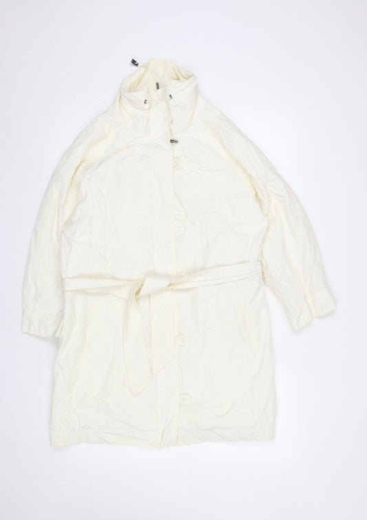 Womens UK Size 14 Laura Clement La Redoute Création Ivory Rain Coat