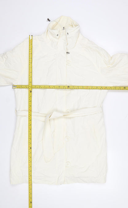 Womens UK Size 14 Laura Clement La Redoute Création Ivory Rain Coat