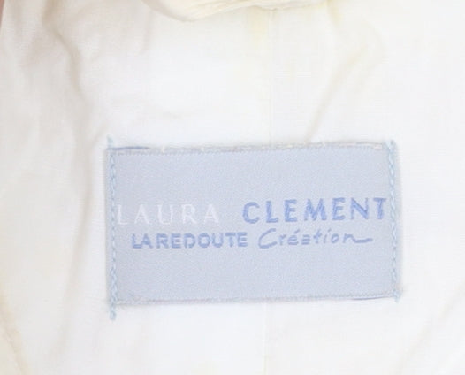 Womens UK Size 14 Laura Clement La Redoute Création Ivory Rain Coat