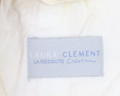 Womens UK Size 14 Laura Clement La Redoute Création Ivory Rain Coat