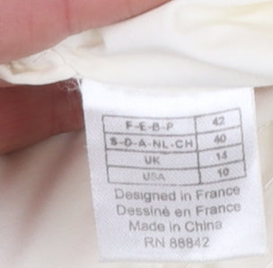 Womens UK Size 14 Laura Clement La Redoute Création Ivory Rain Coat