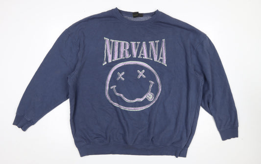 Womens UK Size M Nirvana Blue Pullover Sweatshirt