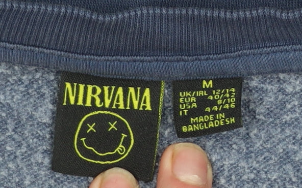 Womens UK Size M Nirvana Blue Pullover Sweatshirt