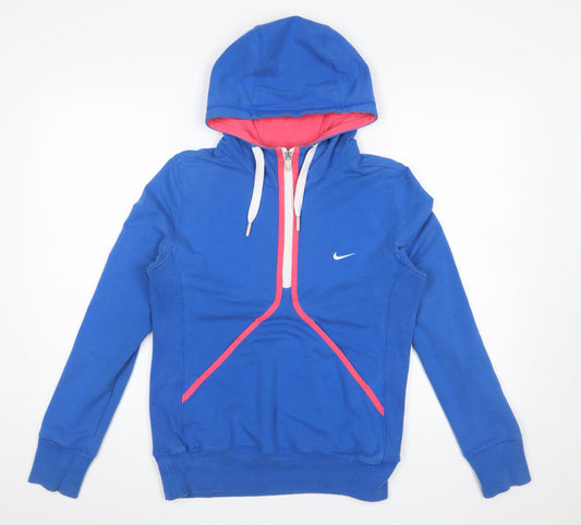 Womens UK Size M Nike Blue Pullover Hoodie