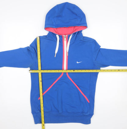 Womens UK Size M Nike Blue Pullover Hoodie