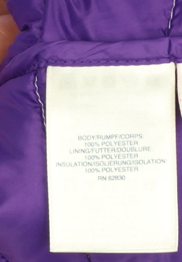 Womens UK Size M Lands' End Purple Puffer Jacket