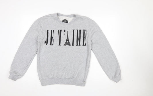 Womens UK Size S Smithson Clothing Grey Pullover Sweatshirt