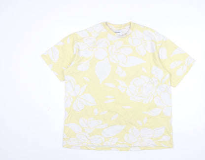 Mens UK Size M Bershka Yellow  T-Shirt