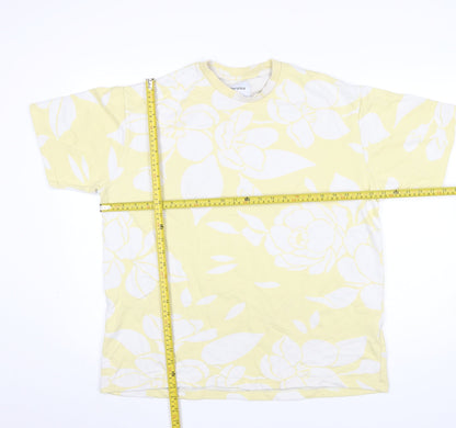 Mens UK Size M Bershka Yellow  T-Shirt