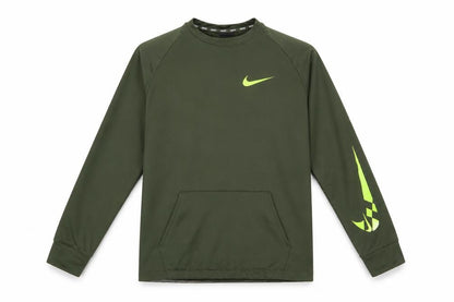 Nike Boys Green Dri-Fit XL Pullover Sweatshirt with Logo Design