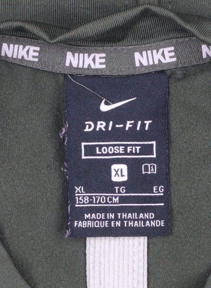 Nike Boys Green Dri-Fit XL Pullover Sweatshirt with Logo Design