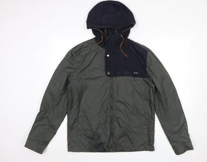 Mens UK Size M River Island Green Anorak Coat