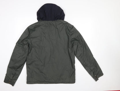 Mens UK Size M River Island Green Anorak Coat