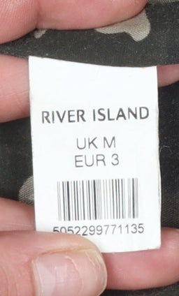 Mens UK Size M River Island Green Anorak Coat