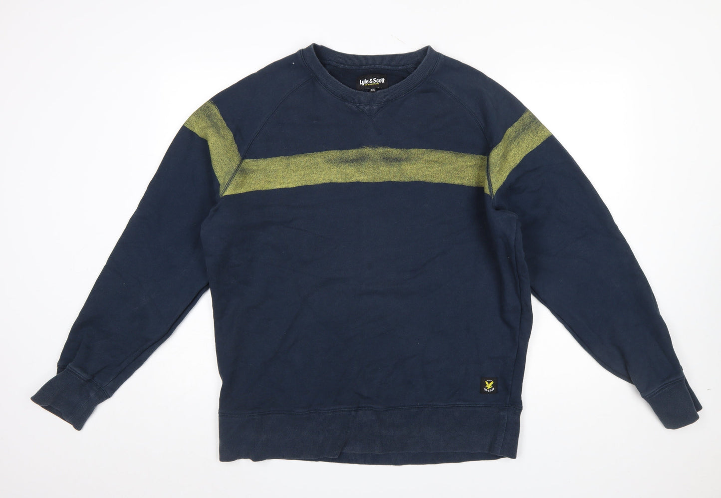 Mens UK Size 2XL Lyle & Scott Blue Pullover Sweatshirt