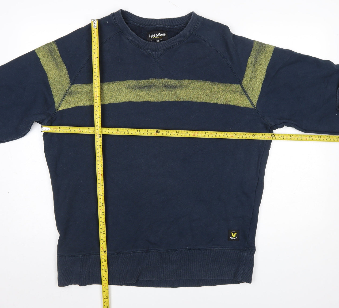 Mens UK Size 2XL Lyle & Scott Blue Pullover Sweatshirt