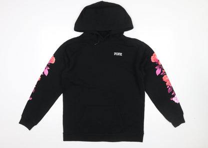 Womens UK Size S Victoria's Secret PINK Black Pullover Hoodie