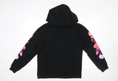 Womens UK Size S Victoria's Secret PINK Black Pullover Hoodie