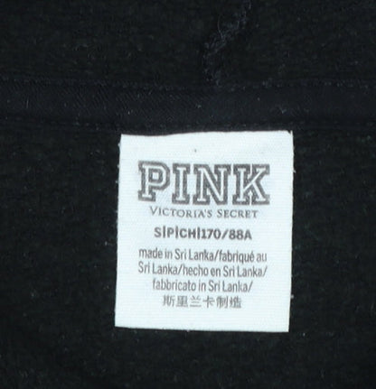 Womens UK Size S Victoria's Secret PINK Black Pullover Hoodie