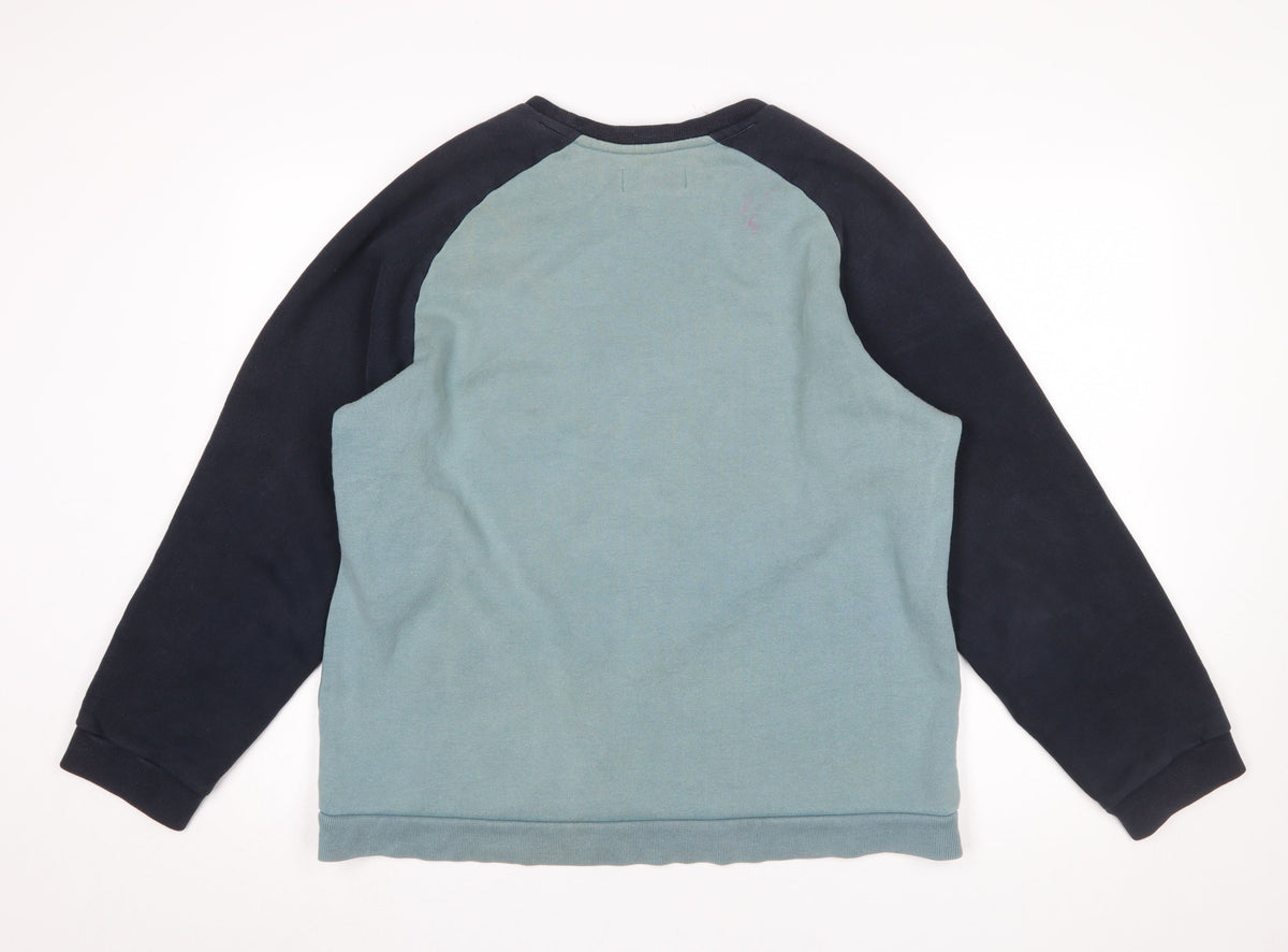 Mens UK Size L Chaps Blue Pullover Sweatshirt