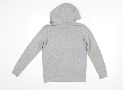 Jack & Jones Boys Grey Pullover Hoodie Size 152 Cotton Blend Long Sleeve