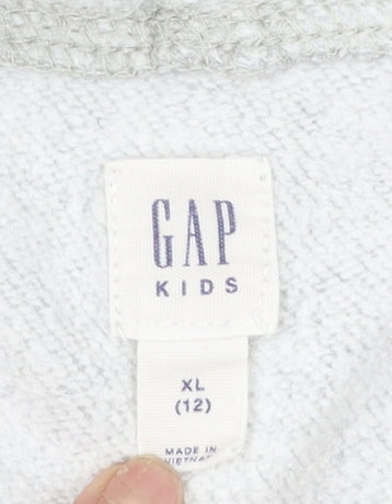 Girls UK Size 12-13 Years Gap Grey Pullover Hoodie