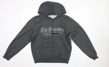 Mens UK Size M Hayward.CA Grey Full Zip Hoodie
