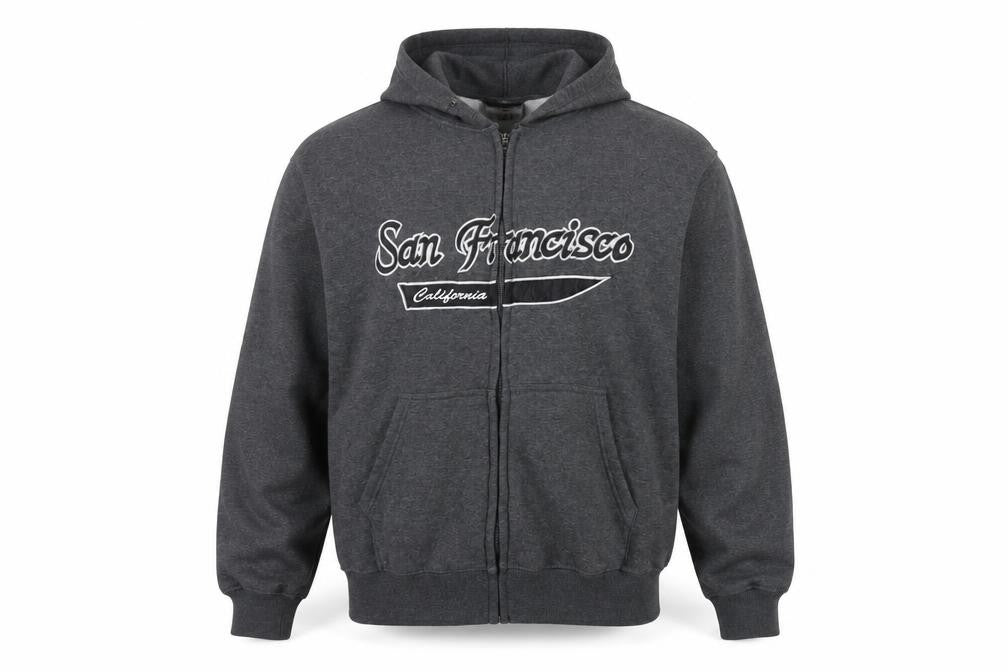 Mens UK Size M Hayward.CA Grey Full Zip Hoodie