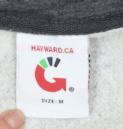 Mens UK Size M Hayward.CA Grey Full Zip Hoodie